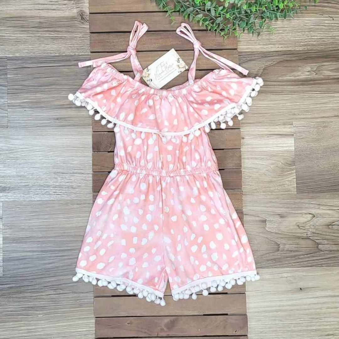 Pink Fawn Shorts Romper  A Touch of Magnolia Boutique   