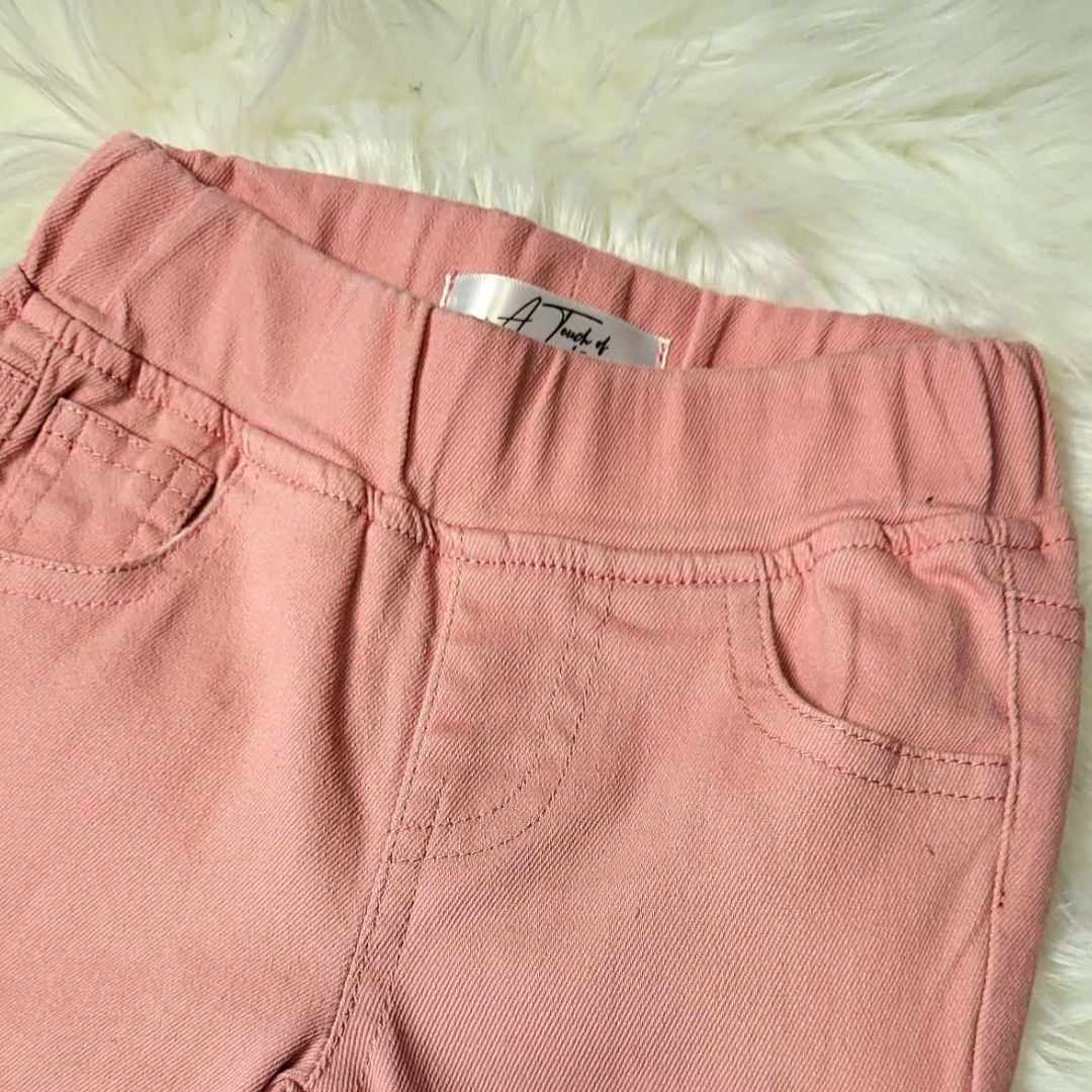 Pink Denim Jeans with Frayed Hemline  A Touch of Magnolia Boutique   