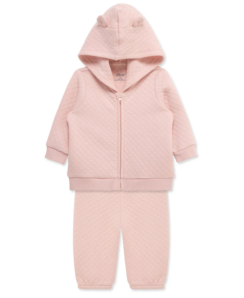 Baby Girl Pink Quilted Jacket and Jogger Set A Touch of Magnolia Boutique