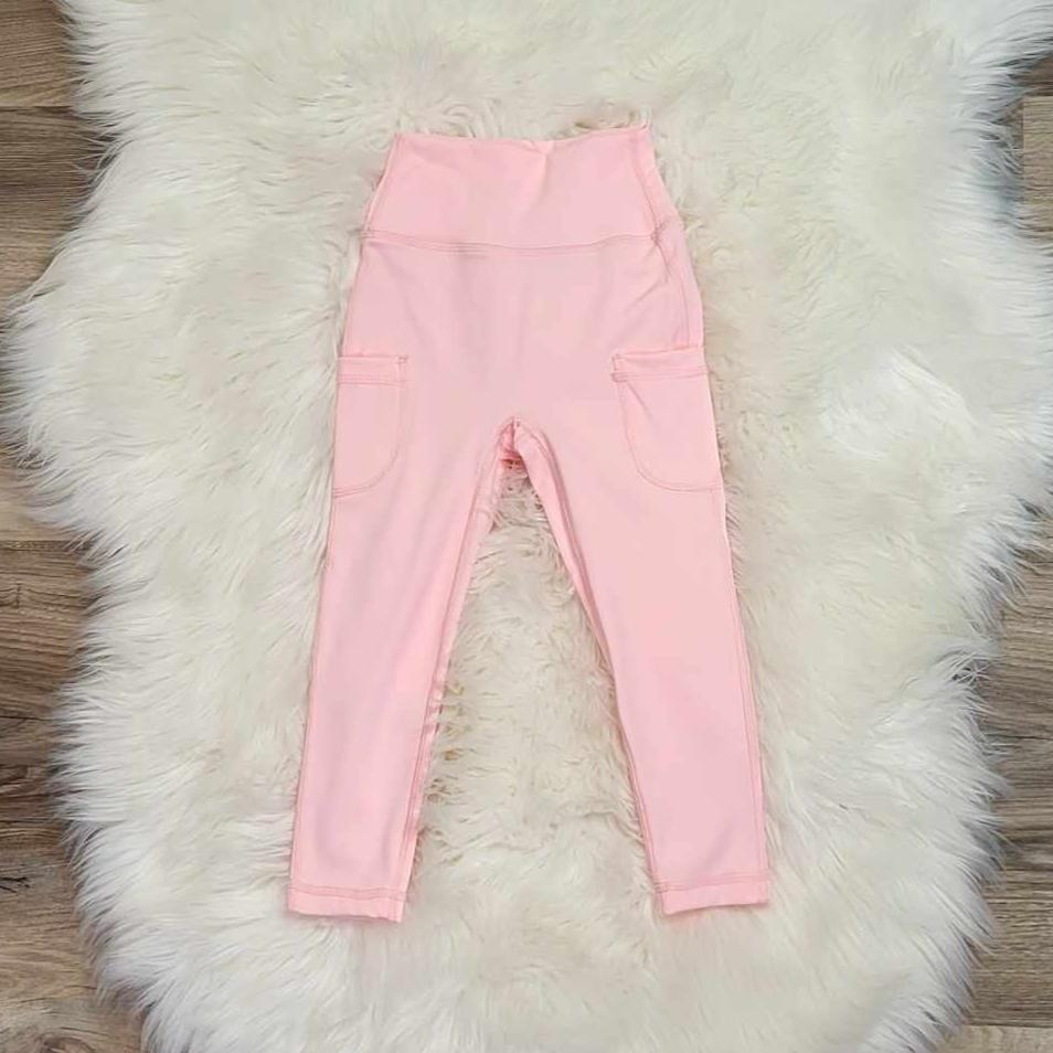 Girls Pink Pocket Yoga Leggings  A Touch of Magnolia Boutique   