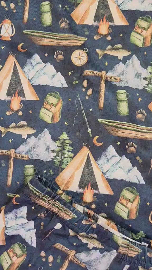 Midnight Blue Camping Adventure Pajama Set A Touch of Magnolia Boutique