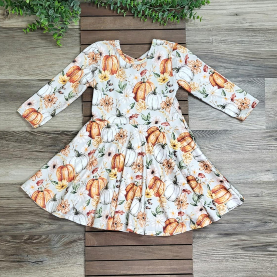 Fall Pumpkin Floral Dress A Touch of Magnolia Boutique