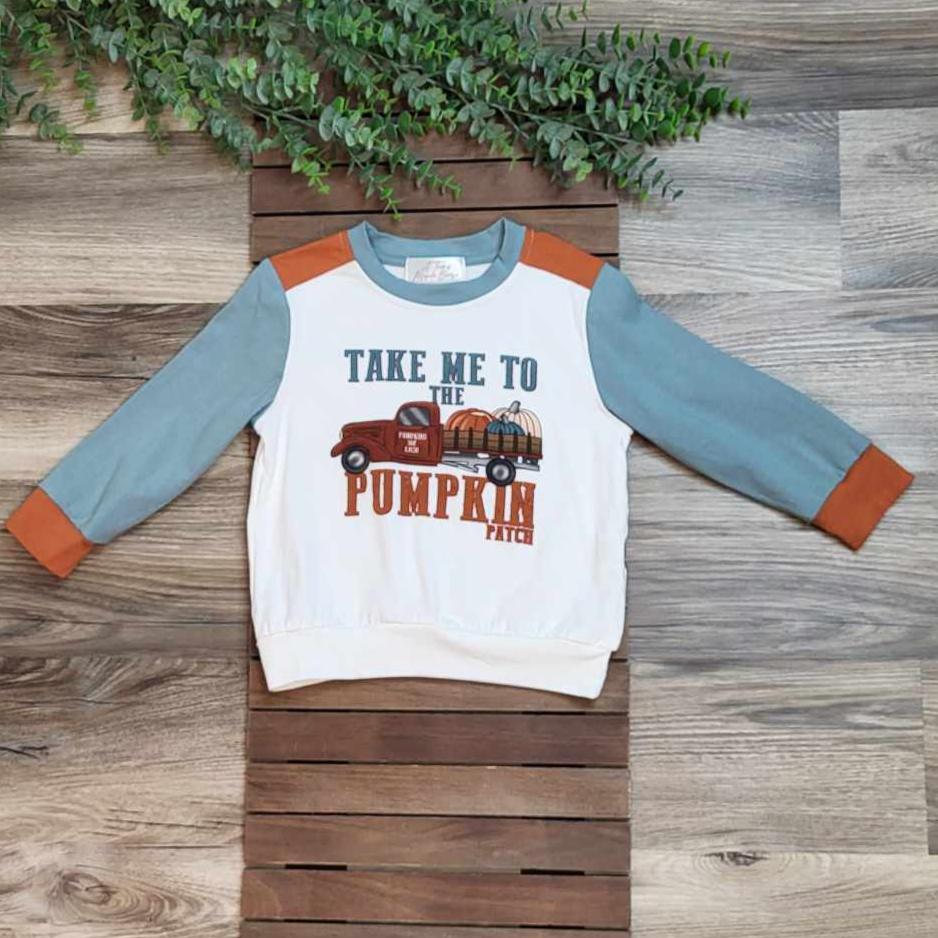 Boys Truck Take Me to the Pumpkin Patch Top  A Touch of Magnolia Boutique   