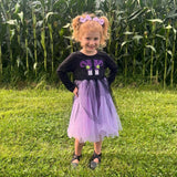 Purple Tulle Halloween Witchy Dress