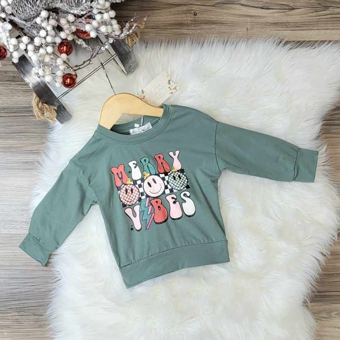 Mom & Me Merry Vibes Top-Kids  A Touch of Magnolia Boutique   