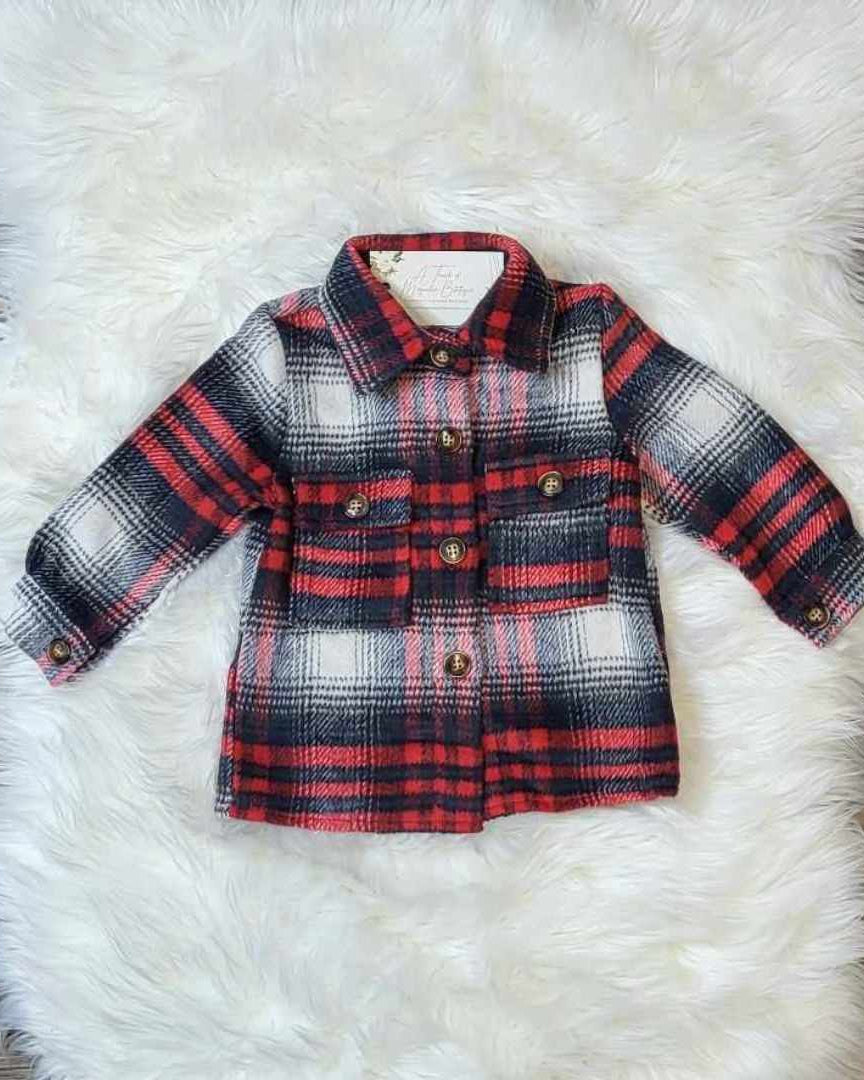 Mom & Me Red Plaid Shacket-Kids  A Touch of Magnolia Boutique   