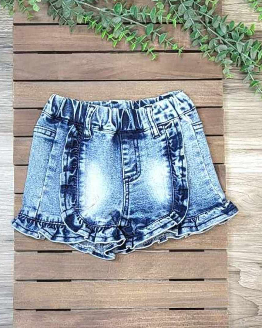 Ruffle Denim Shorts  A Touch of Magnolia Boutique   