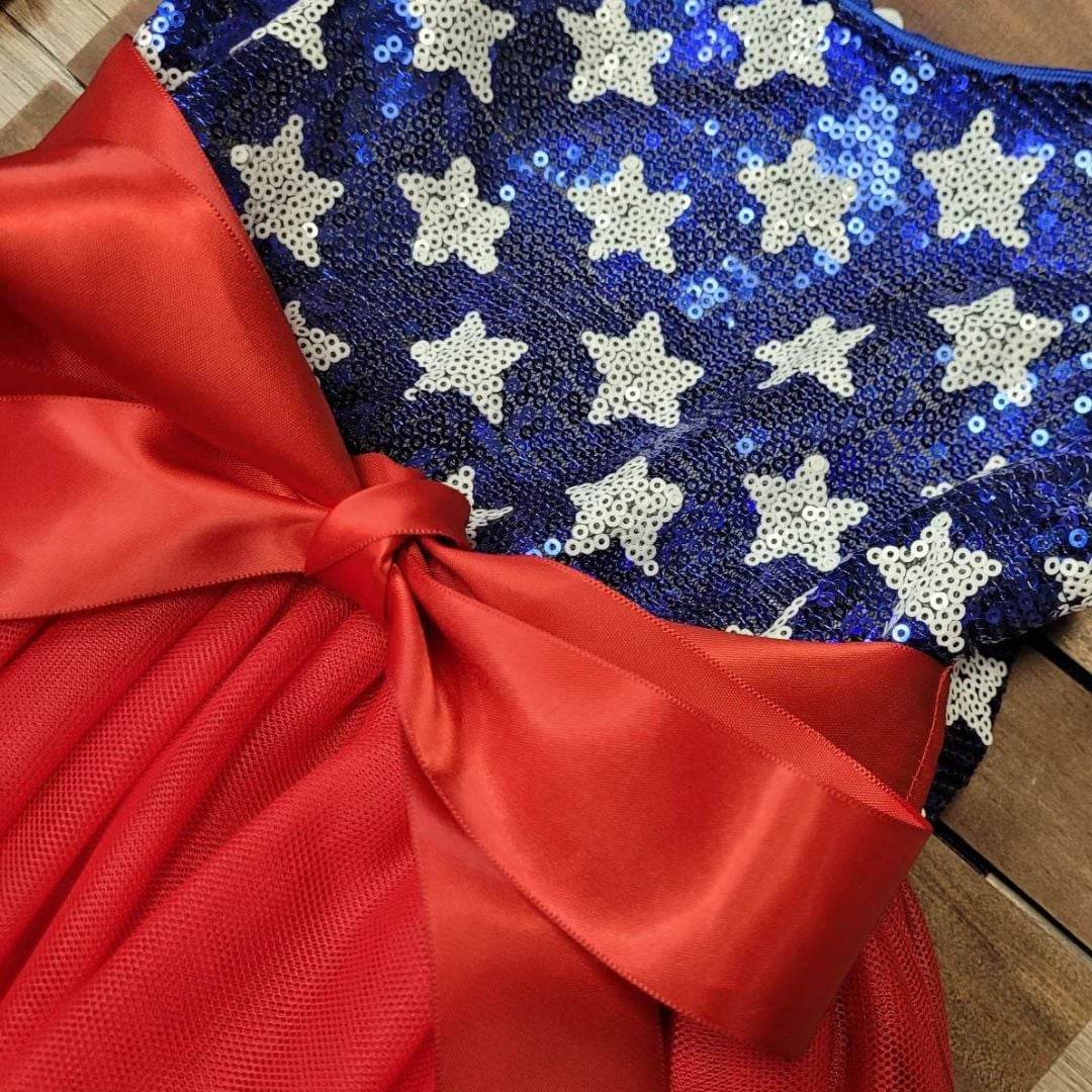 Sequin Stars & Red Tulle Dress  A Touch of Magnolia Boutique   