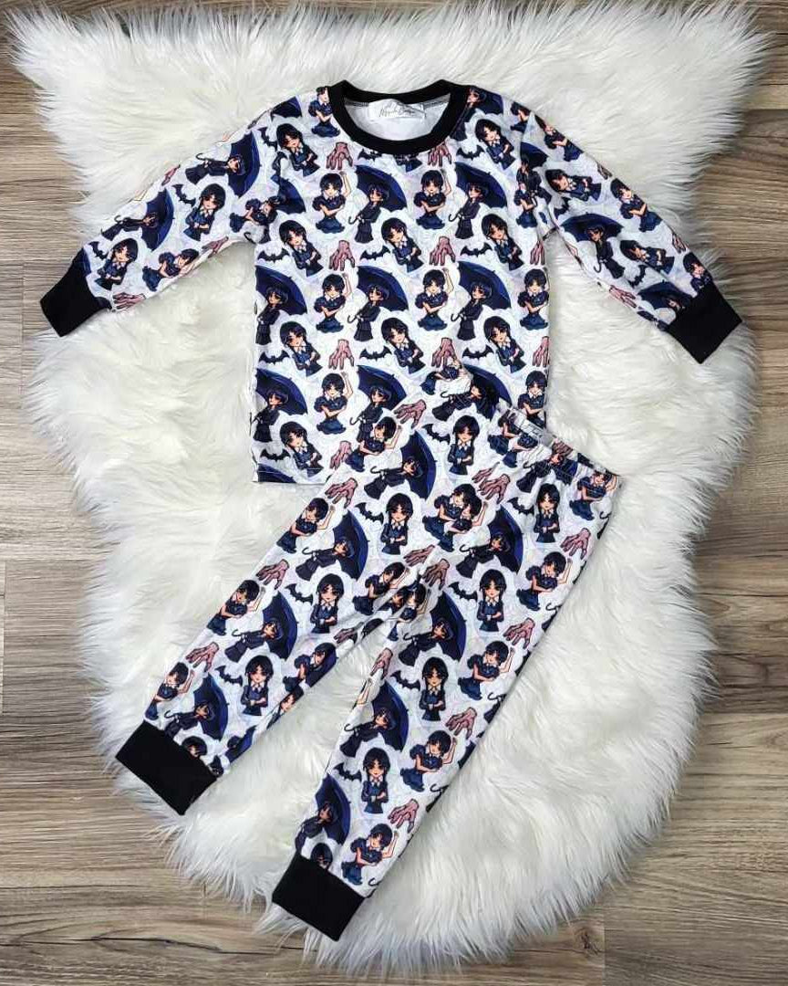 Wednesday Inspired  Pajama Set (sizes 2t, 3t, 4t and 10 available)  A Touch of Magnolia Boutique   