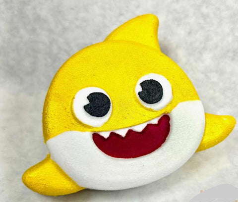 Yellow Baby Shark Fizz Bath Bomb-Large