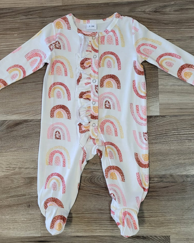 Baby girl Bow embroidered Romper