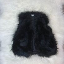 Black Faux Fur Vest