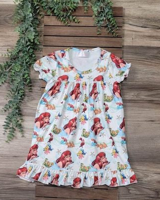 Under the Sea Short Sleeve Pajama Gown  A Touch of Magnolia Boutique   