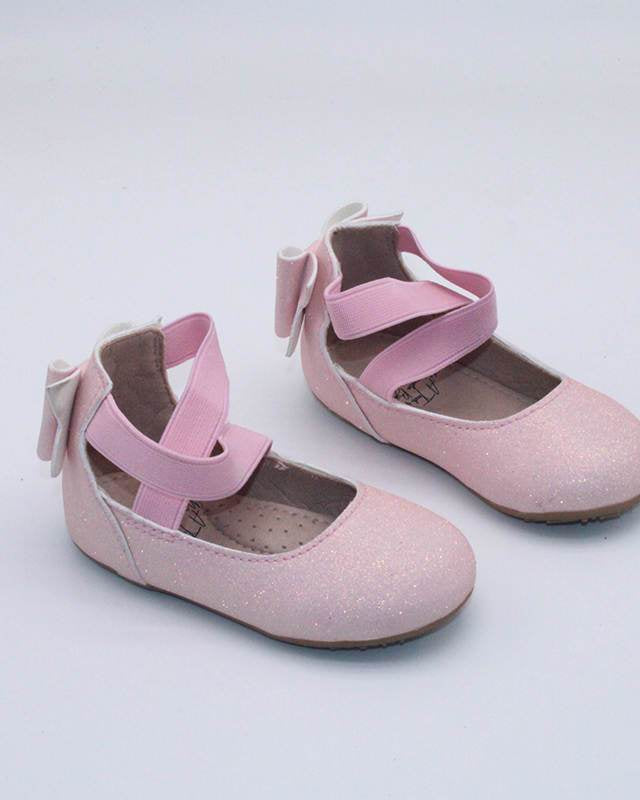 Kennedy Bow Back Ballet-Light Pink Glitter Shoes  A Touch of Magnolia Boutique   