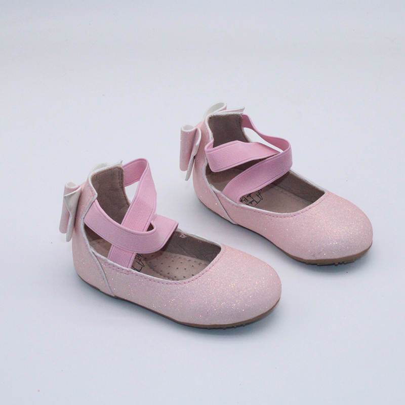 Kennedy Bow Back Ballet-Light Pink Glitter Shoes  A Touch of Magnolia Boutique   
