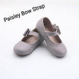 Paisley Bow Strap-Oiled Grey