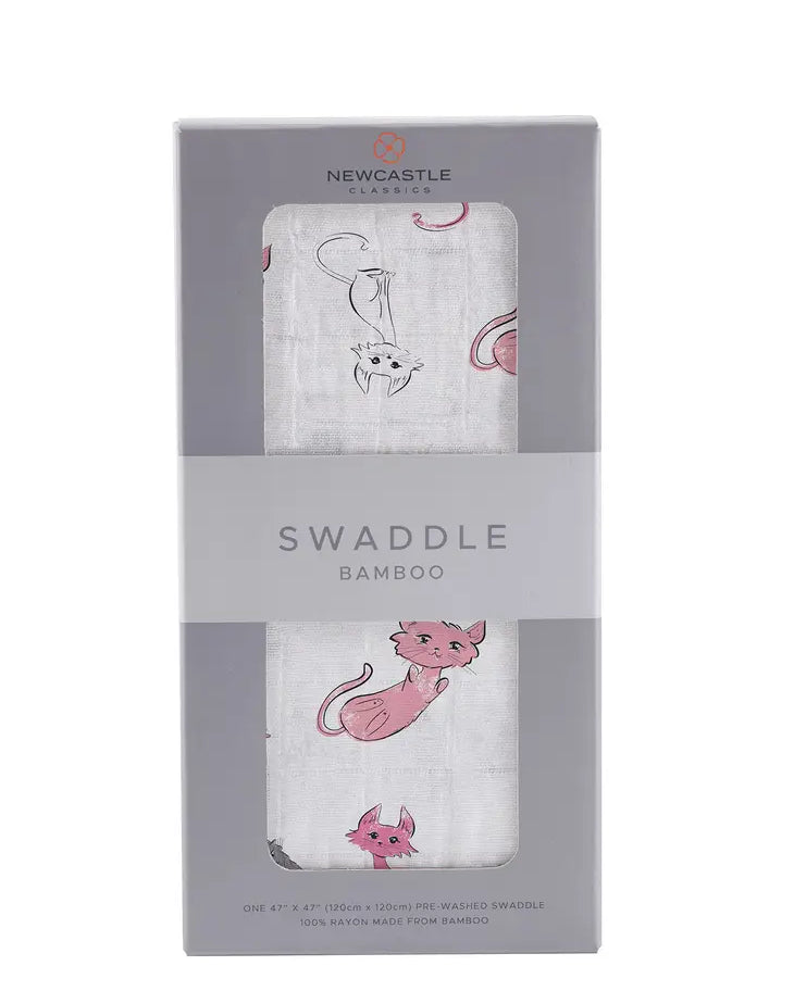 Cotton Muslin Swaddle (multiple patterns available)  A Touch of Magnolia Boutique Playful Kitty Swaddle  