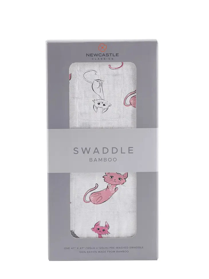 Cotton Muslin Swaddle (multiple patterns available)  A Touch of Magnolia Boutique Playful Kitty Swaddle  