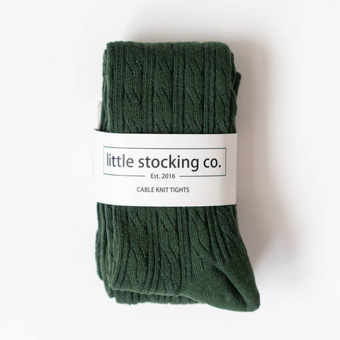 Forest Green Cable Knit tight
