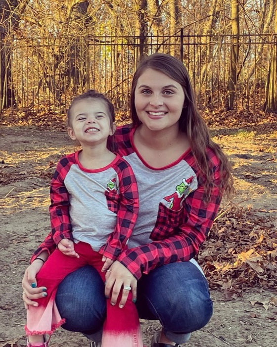 Mom & Me Buffalo Plaid Grinch Inspired Pocket Top-Kids  A Touch of Magnolia Boutique   