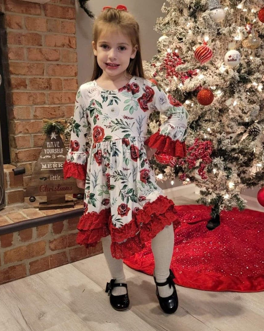 Holiday Floral & Lace Dress  A Touch of Magnolia Boutique   