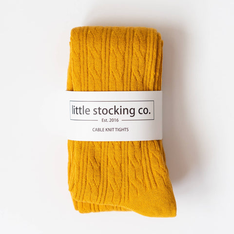 Marigold Cable Knit tights