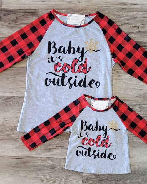 Baby It's Cold Outside Top- Mom & Me- Adult  A Touch of Magnolia Boutique   