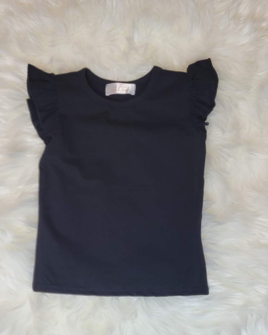 Black Flutter Sleeve Top  A Touch of Magnolia Boutique   