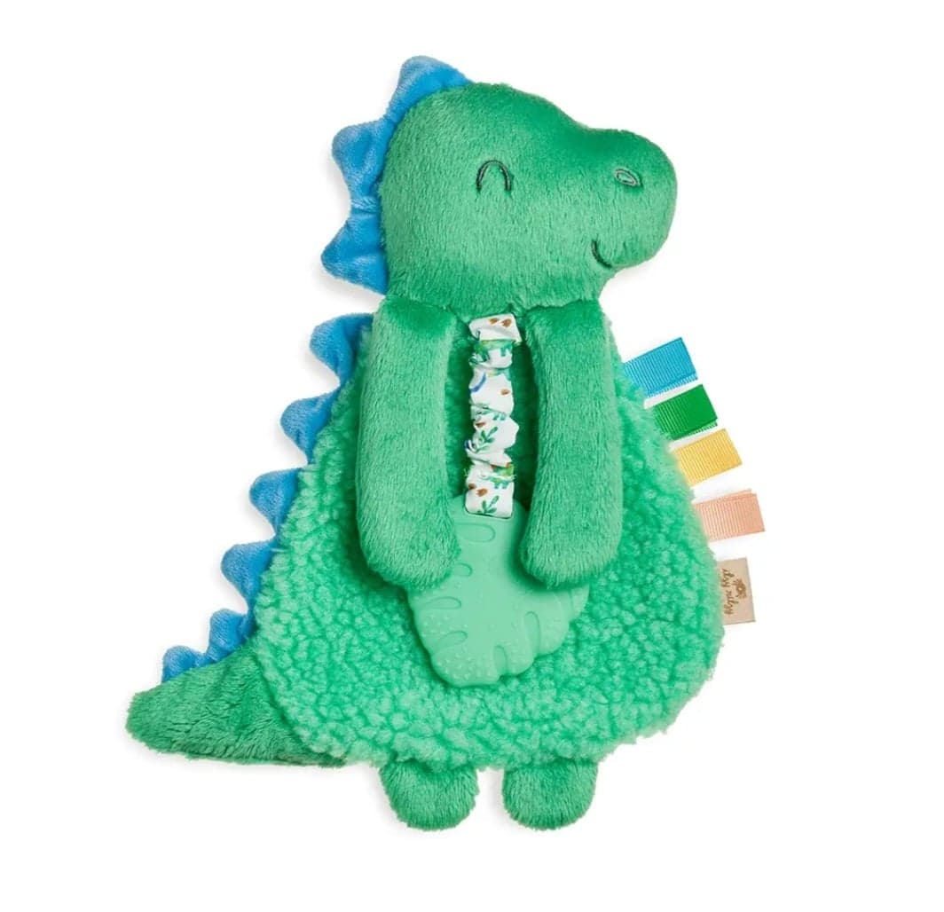 Itzy Lovey Teether Toy-Green Dino  A Touch of Magnolia Boutique   