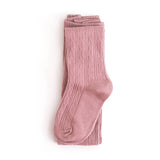 Dusty Rose Cable Knit tight