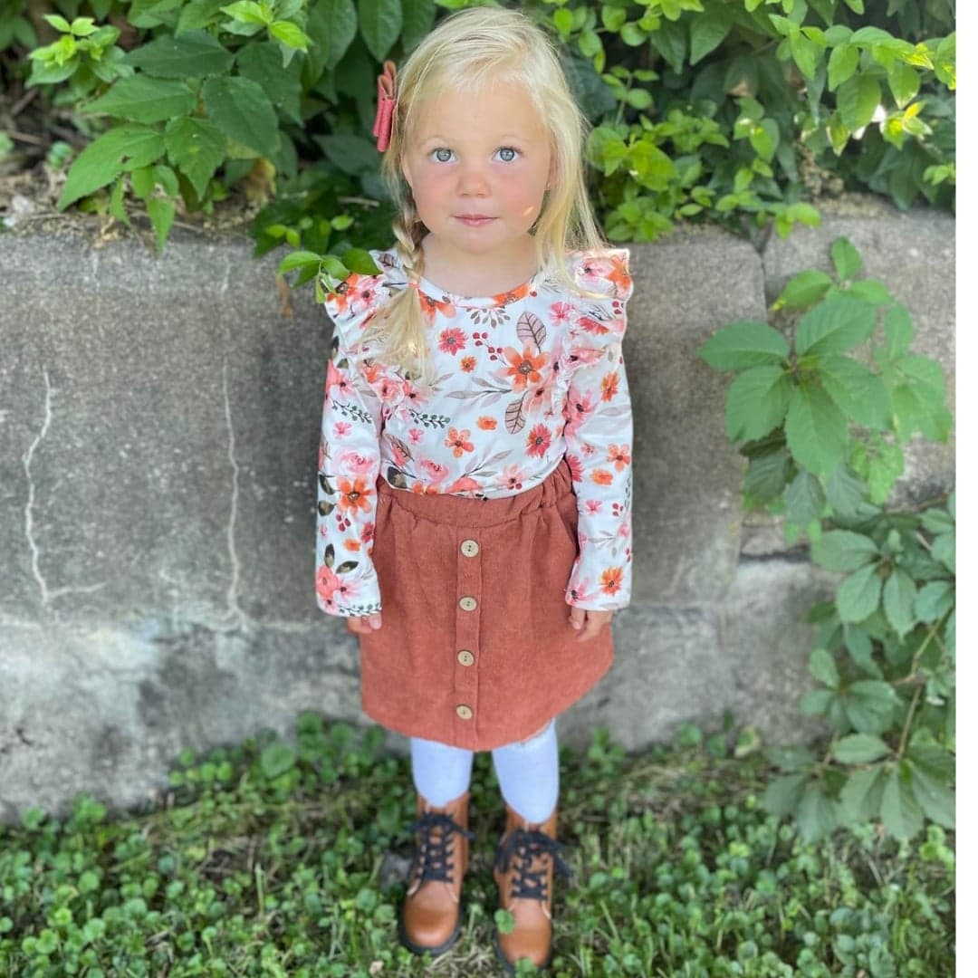 Fall Floral Skirt Set (sizes 9-12 month and 12-18 month available)  A Touch of Magnolia Boutique   
