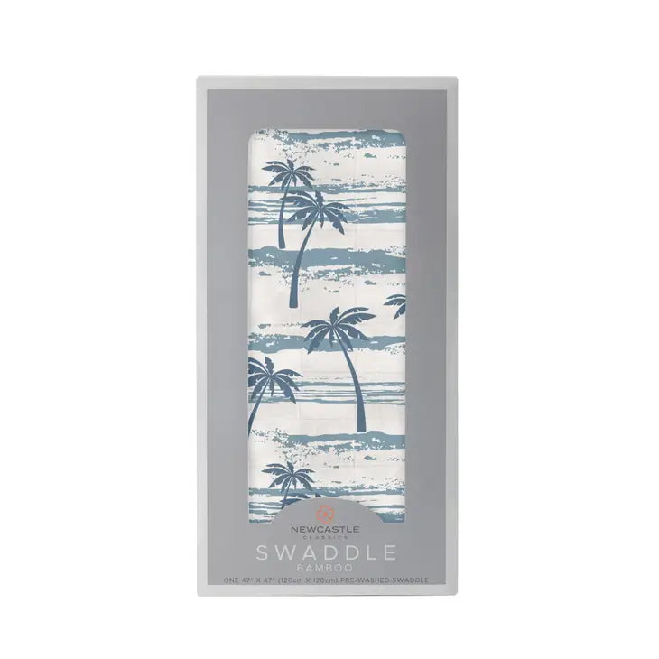 Cotton Muslin Swaddle (multiple patterns available)  A Touch of Magnolia Boutique Ocean Palm Trees  