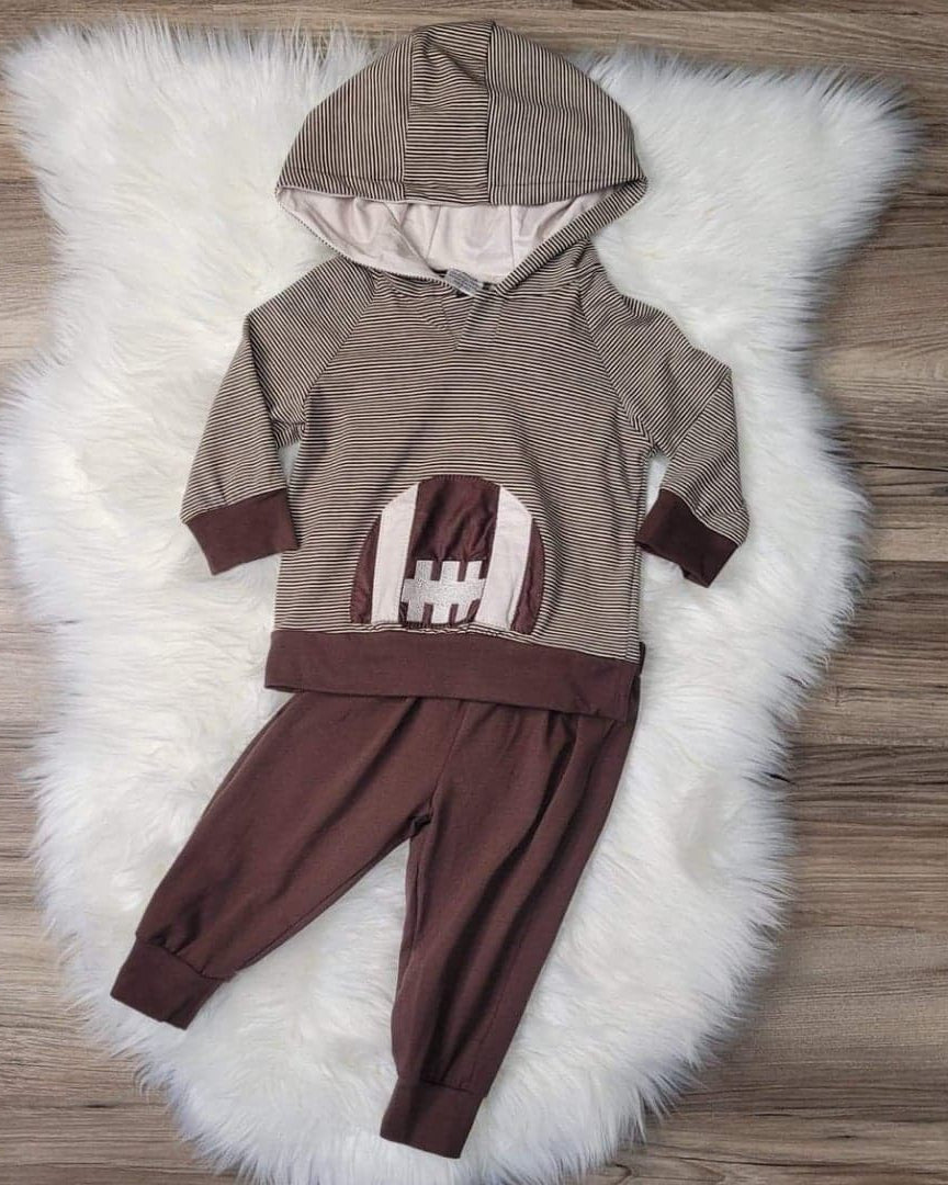 Boys Football Hooded Jogger Set  A Touch of Magnolia Boutique   