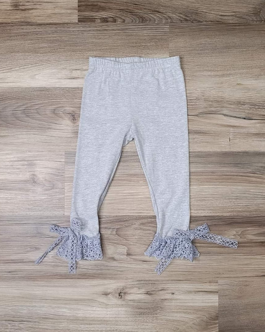 Gray Leggings with Lace Trim  A Touch of Magnolia Boutique   