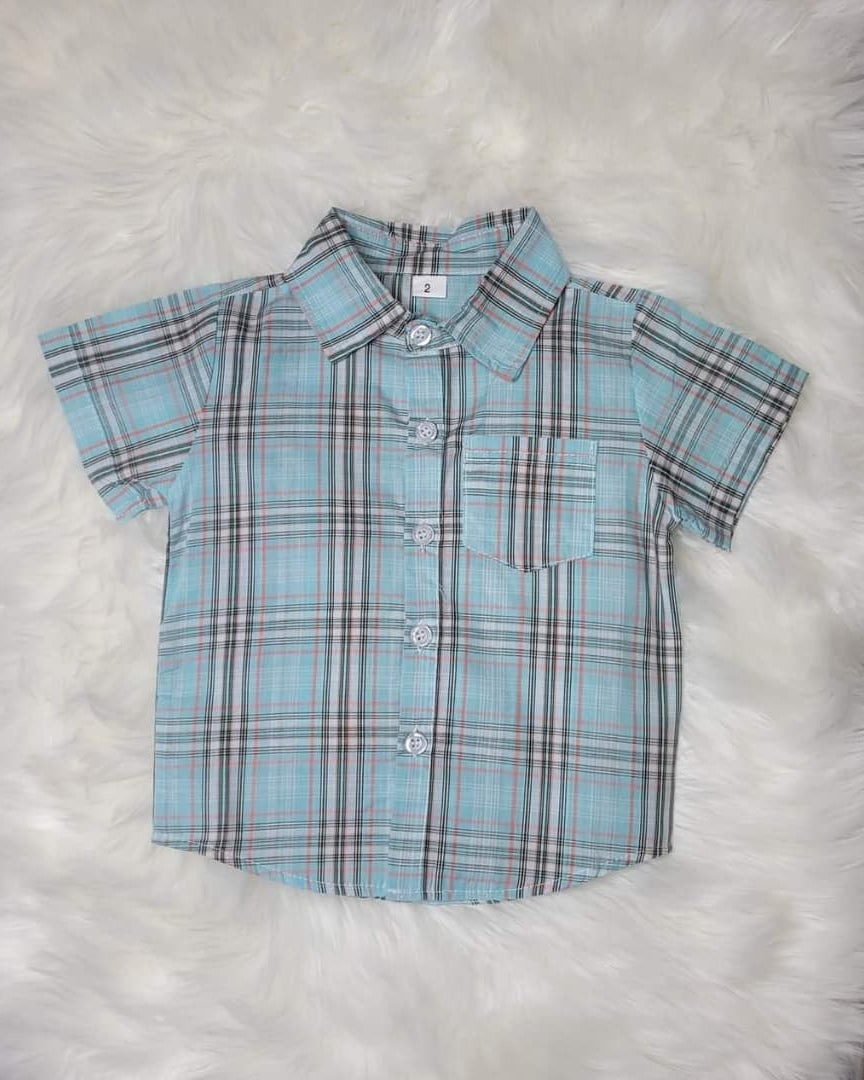 Boys Green Plaid Button Down Shirt  A Touch of Magnolia Boutique   