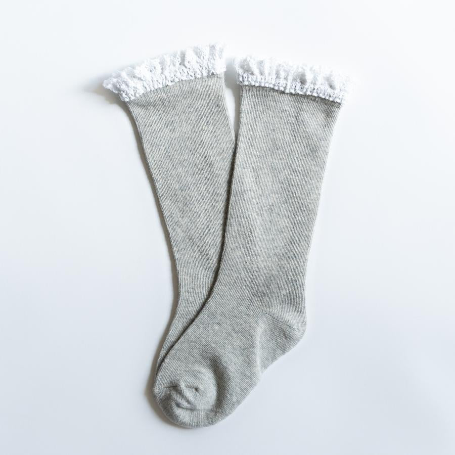 Gray Lace top knee high socks  A Touch of Magnolia Boutique   