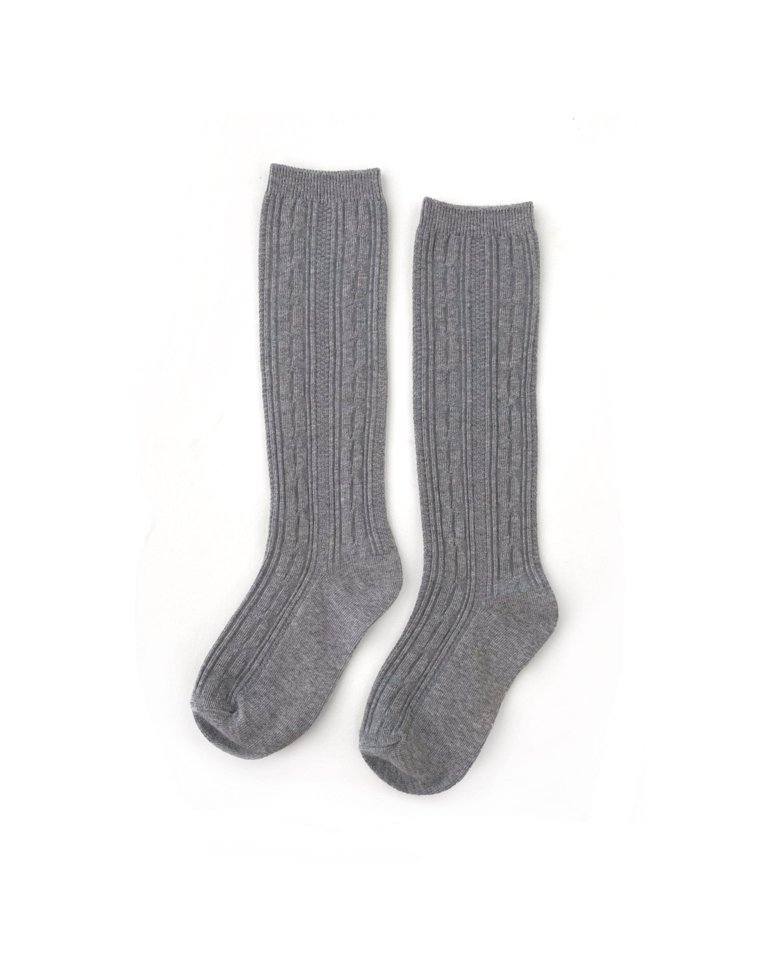 Grey Cable Knit  Knee High Socks  A Touch of Magnolia Boutique   
