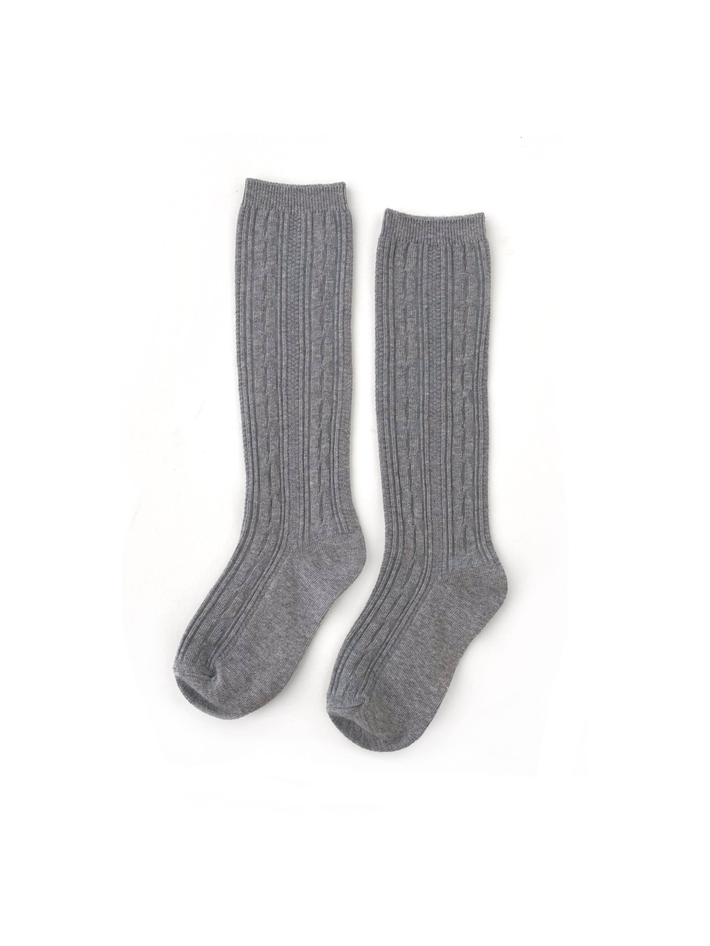Grey Cable Knit  Knee High Socks  A Touch of Magnolia Boutique   