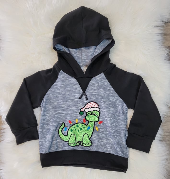 Boys Holiday Hooded Dinosaur Top  A Touch of Magnolia Boutique   