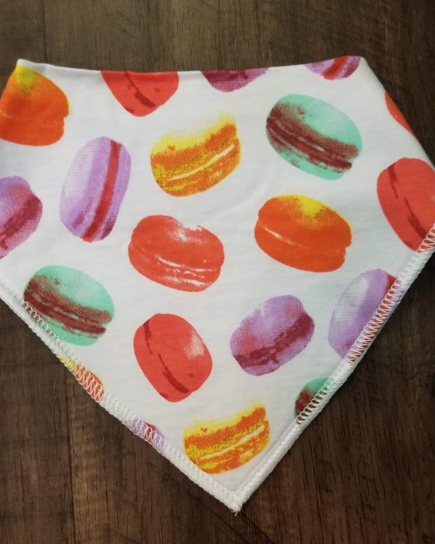 Sweet treats and fun fruity drool bibs (sold separately)  A Touch of Magnolia Boutique Macaroons  