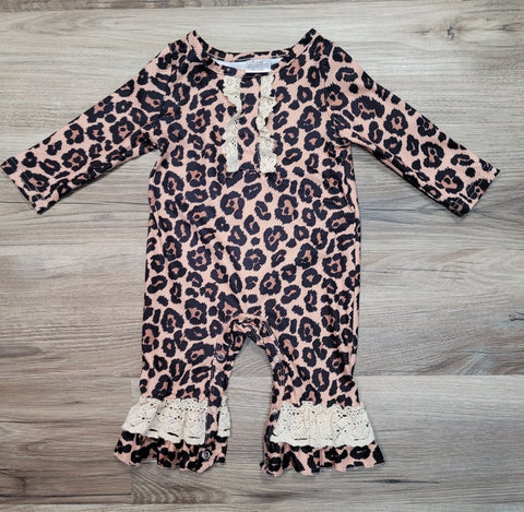 Baby Girl Boho Leopard Romper