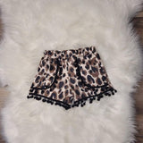 Leopard Pom Pom Shorts