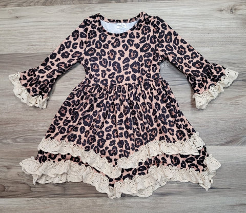 Boho Leopard and Lace Dress