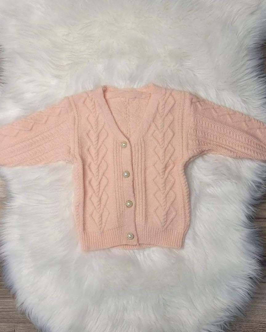 Light Coral V-Neck Cardigan Sweater  A Touch of Magnolia Boutique   
