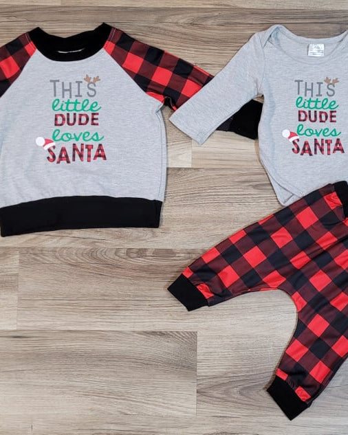 This Little Dude Loves Santa Top  A Touch of Magnolia Boutique   