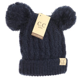 Kids Solid Double Pom CC hat- additional colors