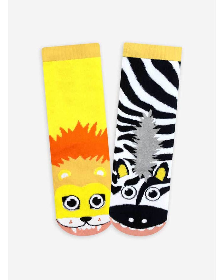 Fun mismatched socks Lion and Zebra  A Touch of Magnolia Boutique   
