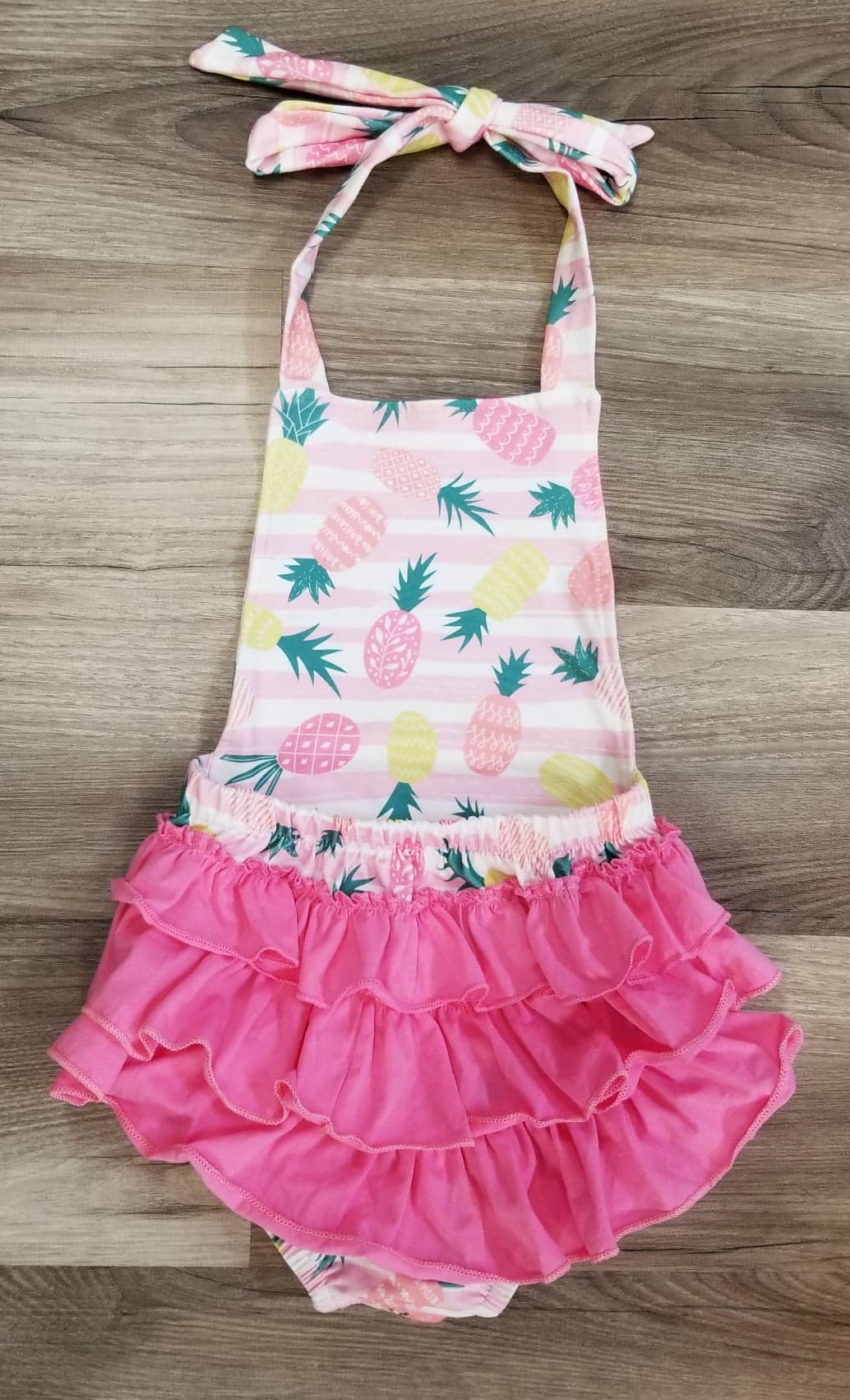 Pineapple Bubble Ruffle Romper  A Touch of Magnolia Boutique   