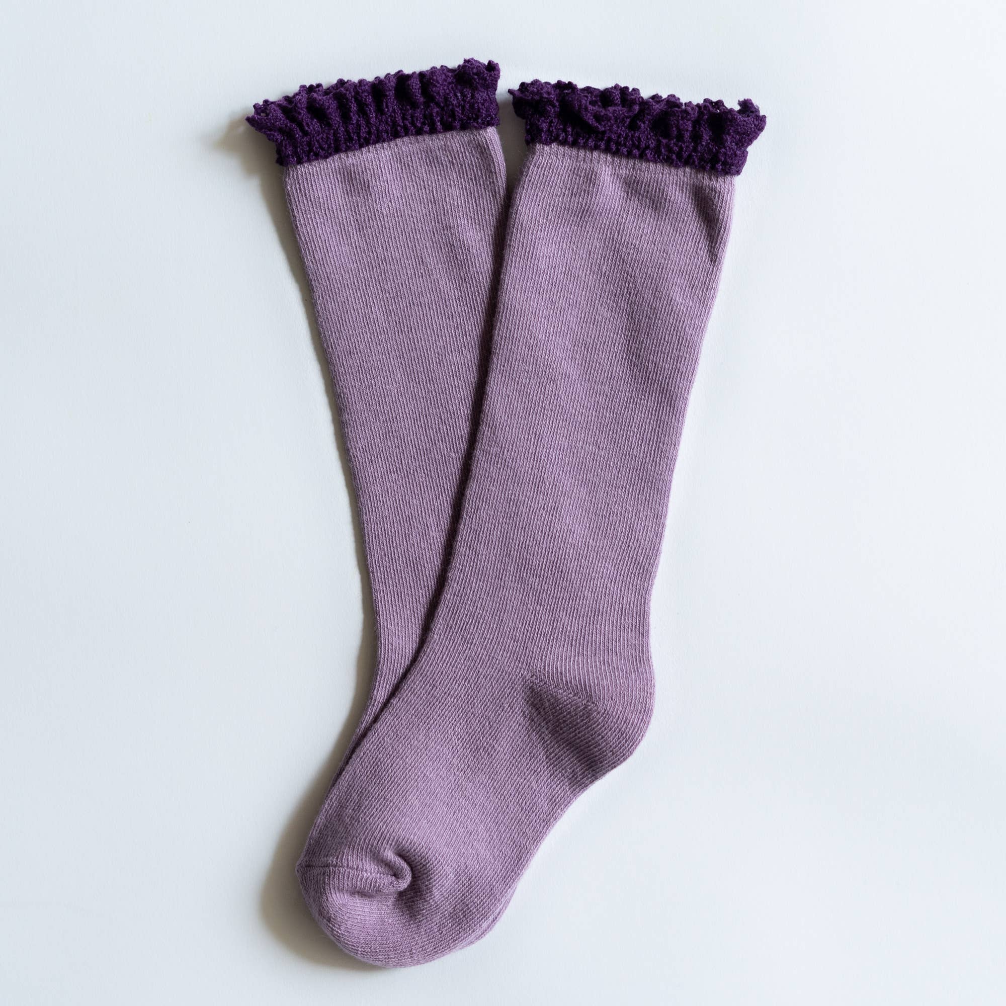Purple and Plum Lace Top Socks  A Touch of Magnolia Boutique   