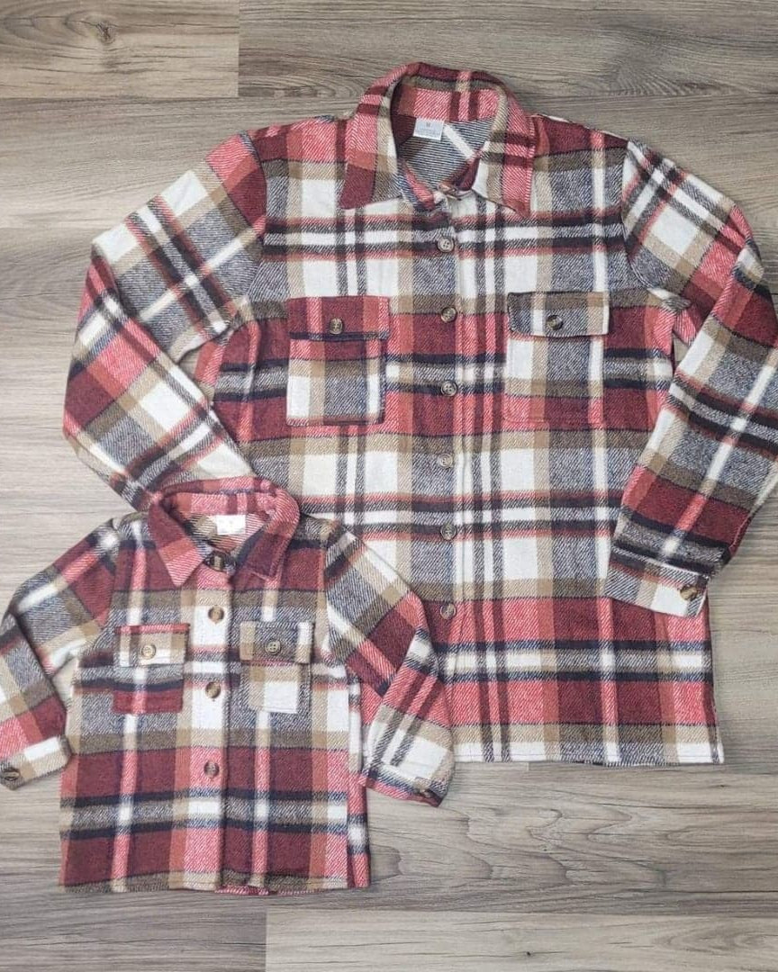 Mom & Me Red Plaid Flannel Top-Kids  A Touch of Magnolia Boutique   